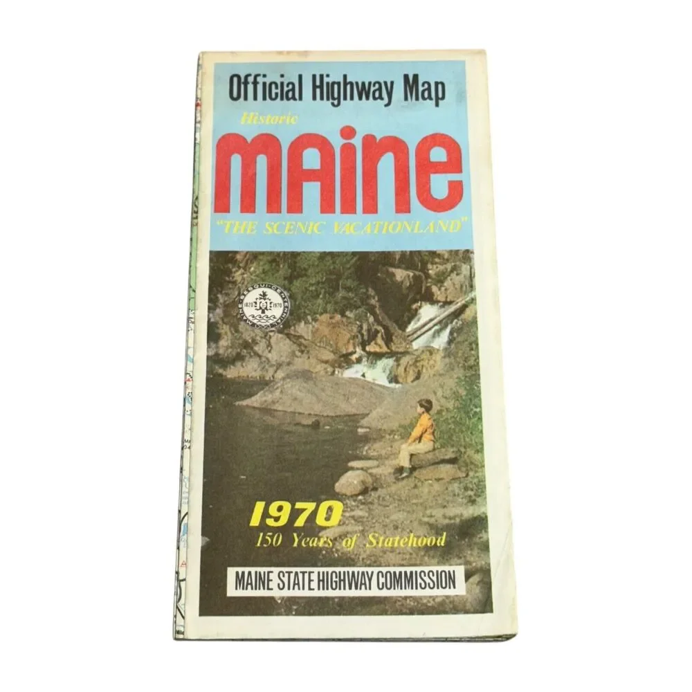 Vintage Travel Maps – Massachusetts, Maine 1970, Turnpike Highway Road Maps - Picture 11 of 13